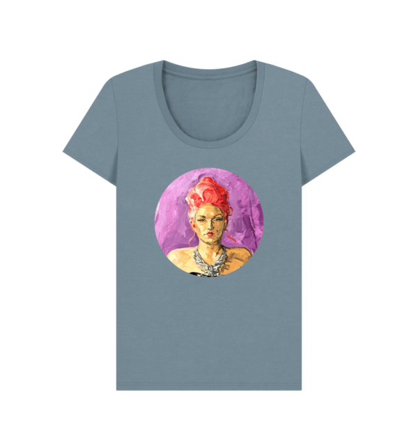 Womens Rusty Portrait Scooped T-Shirt - Image 3