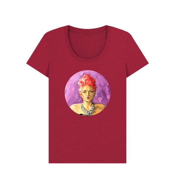 Womens Rusty Portrait Scooped T-Shirt - Image 9