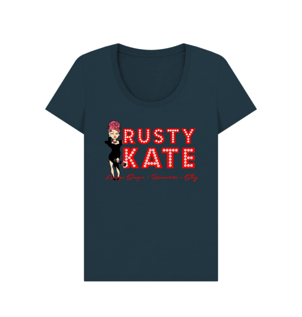 Womens Rusty Logo Scooped T-Shirt - Image 8