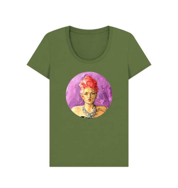 Womens Rusty Portrait Scooped T-Shirt - Image 7