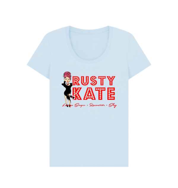 Womens Rusty Logo Scooped T-Shirt - Image 4