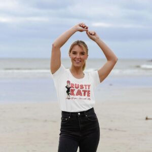 Womens Rusty Logo Scooped T-Shirt